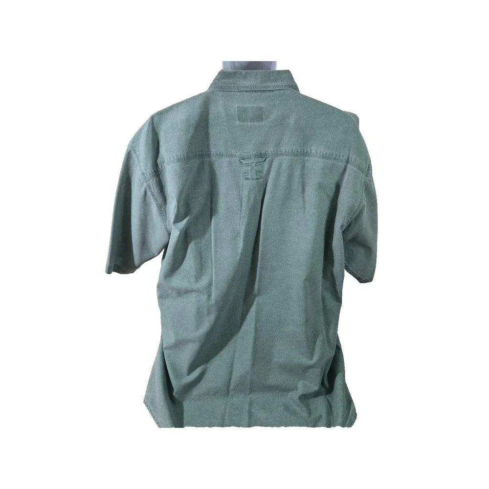 Against the‎ Elements Mens Button Down Up Short Sleeve Shirt Green Size 2XL